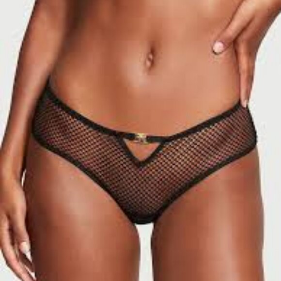 LARGE {Victoria's Secret} Black {Fishnet} Cheeky Panty - Picture 4 of 4